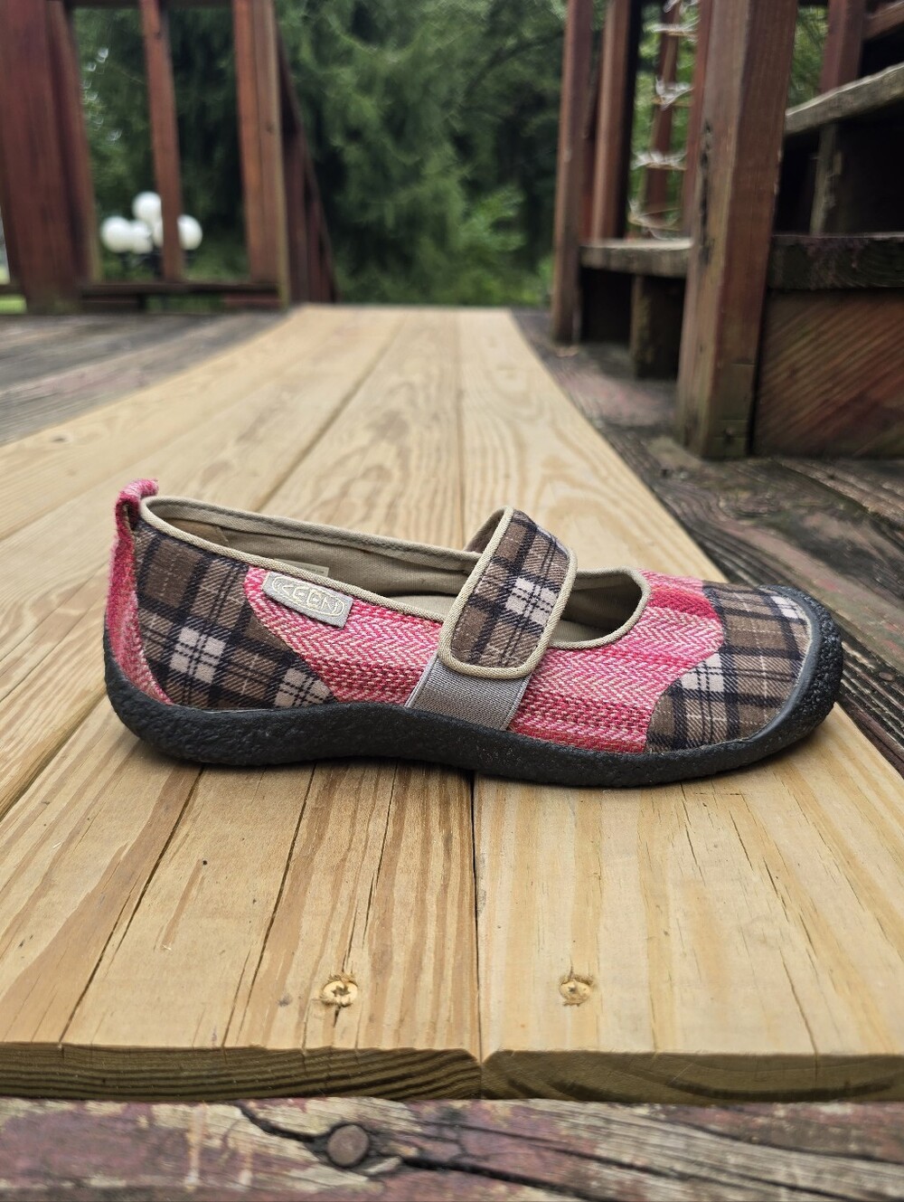 KEEN Womens Harvest Fall Plaid MJ II Mary Janes II Size 8 Pink Brown - Picture 8 of 11